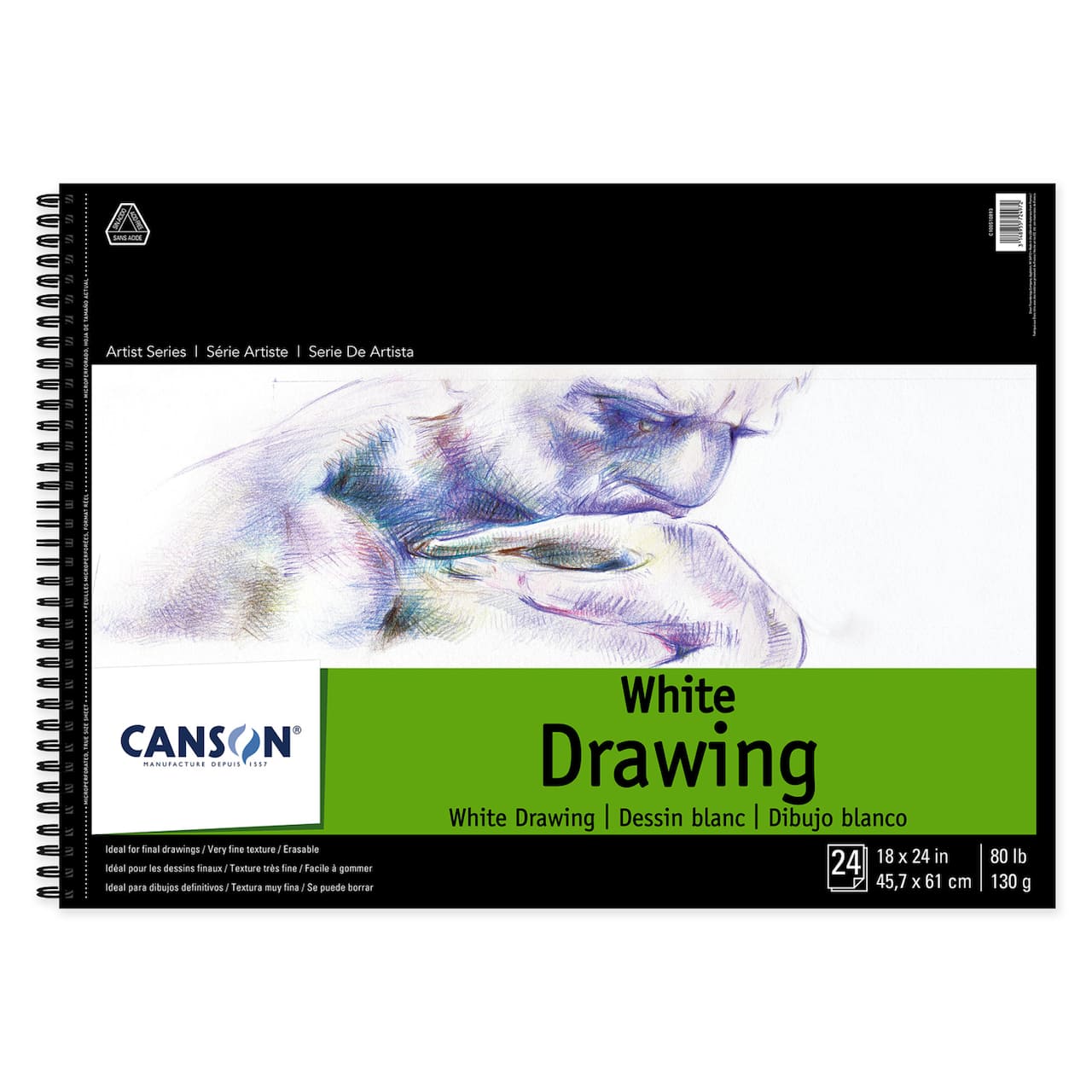 Canson® 1557® Artist Series Pure White Drawing Pad